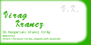 virag krancz business card